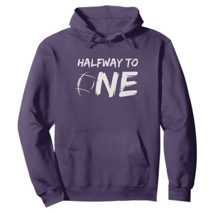 HalfWay To One Hoodie Baby Boy 1/2 Birthday Outfits Football TS10 Purple Print Your Wear