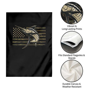 Fishing Camouflage US Flag Garden Flag Swordfish Fish Fisherman Camo TS10 Print Your Wear