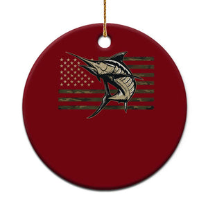 Fishing Camouflage US Flag Ceramic Ornament Swordfish Fish Fisherman Camo TS10 1pc Red Print Your Wear