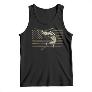 Fishing Camouflage US Flag Tank Top Swordfish Fish Fisherman Camo TS10 Black Print Your Wear
