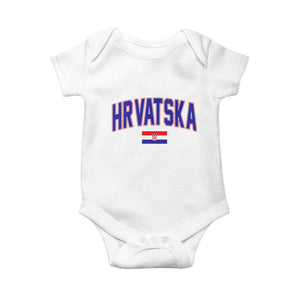 Hrvatska Flag Baby Onesie Croatia Vintage Zagreb Croatian Jersey Retro