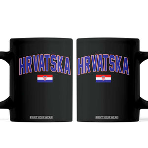 Hrvatska Flag Coffee Mug Croatia Vintage Zagreb Croatian Jersey Retro