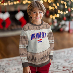 Hrvatska Flag Ugly Christmas Sweater Croatia Vintage Zagreb Croatian Jersey Retro