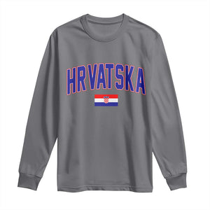 Hrvatska Flag Long Sleeve Shirt Croatia Vintage Zagreb Croatian Jersey Retro