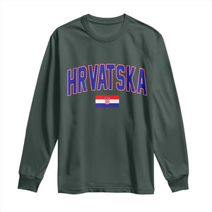 Hrvatska Flag Long Sleeve Shirt Croatia Vintage Zagreb Croatian Jersey Retro