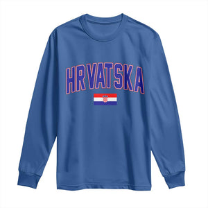 Hrvatska Flag Long Sleeve Shirt Croatia Vintage Zagreb Croatian Jersey Retro