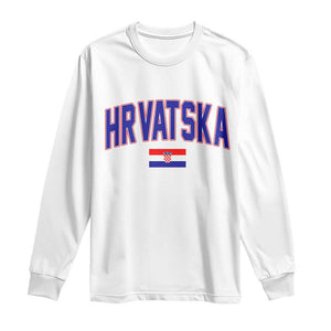 Hrvatska Flag Long Sleeve Shirt Croatia Vintage Zagreb Croatian Jersey Retro