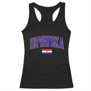 Hrvatska Flag Racerback Tank Top Croatia Vintage Zagreb Croatian Jersey Retro