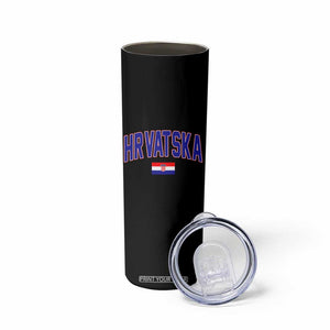 Hrvatska Flag Skinny Tumbler Croatia Vintage Zagreb Croatian Jersey Retro