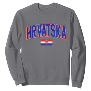 Hrvatska Flag Sweatshirt Croatia Vintage Zagreb Croatian Jersey Retro