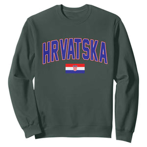 Hrvatska Flag Sweatshirt Croatia Vintage Zagreb Croatian Jersey Retro