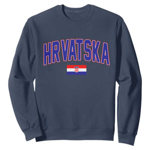 Hrvatska Flag Sweatshirt Croatia Vintage Zagreb Croatian Jersey Retro