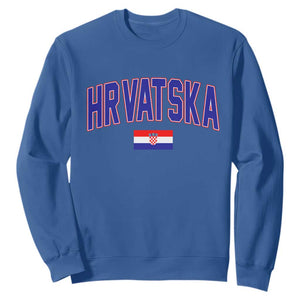 Hrvatska Flag Sweatshirt Croatia Vintage Zagreb Croatian Jersey Retro
