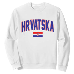 Hrvatska Flag Sweatshirt Croatia Vintage Zagreb Croatian Jersey Retro