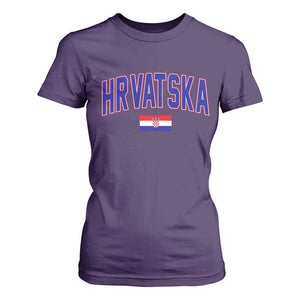 Hrvatska Flag T Shirt For Women Croatia Vintage Zagreb Croatian Jersey Retro