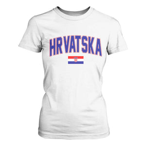 Hrvatska Flag T Shirt For Women Croatia Vintage Zagreb Croatian Jersey Retro