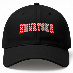 Vintage Hrvatska Baseball Cap Retro Varsity Croatia Zagreb Croatian Flag