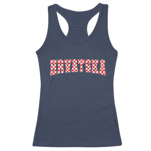 Vintage Hrvatska Racerback Tank Top Retro Varsity Croatia Zagreb Croatian Flag