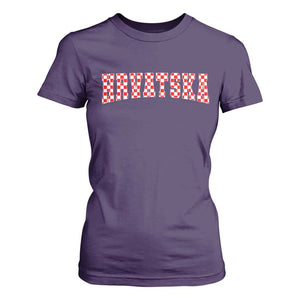 Vintage Hrvatska T Shirt For Women Retro Varsity Croatia Zagreb Croatian Flag