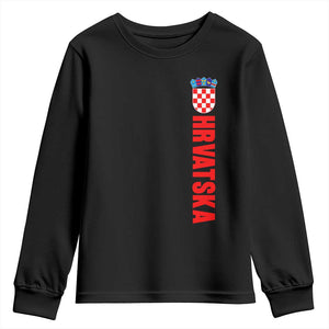 Hrvatska Youth Sweatshirt Vintage Croatia Zagreb Croatian