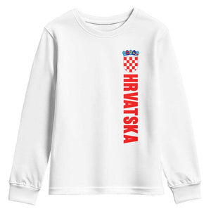 Hrvatska Youth Sweatshirt Vintage Croatia Zagreb Croatian