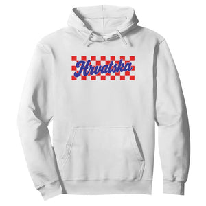 Hrvatska Hoodie Checkered Retro Croatia Zagreb Croatian