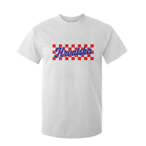 Hrvatska T Shirt For Kid Checkered Retro Croatia Zagreb Croatian