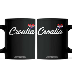 Croatia Coffee Mug Hrvatska Simple Love Croatian Flag Heart