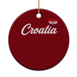 Croatia Ceramic Ornament Hrvatska Simple Love Croatian Flag Heart