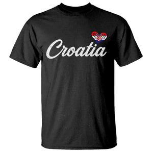 Croatia T Shirt Hrvatska Simple Love Croatian Flag Heart