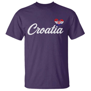 Croatia T Shirt Hrvatska Simple Love Croatian Flag Heart