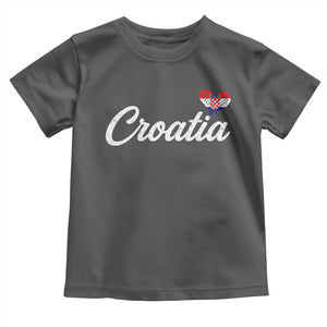 Croatia Toddler T Shirt Hrvatska Simple Love Croatian Flag Heart