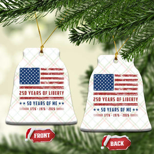Patriotic 50th Birthday USA 250th Anniversary Ceramic Ornament 250 Years of Liberty 1976 50 Year Old Gift