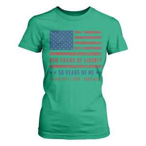 Patriotic 50th Birthday USA 250th Anniversary T Shirt For Women 250 Years of Liberty 1976 50 Year Old Gift