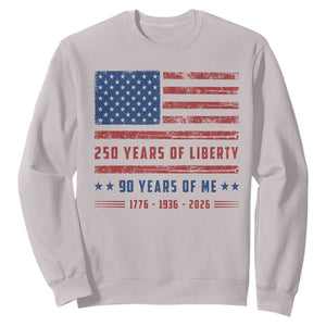 Patriotic 90th Birthday USA 250th Anniversary Sweatshirt 250 Years of Liberty 1936 90 Year Old Gift