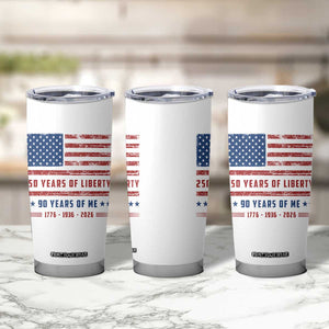Patriotic 90th Birthday USA 250th Anniversary Tumbler Cup 250 Years of Liberty 1936 90 Year Old Gift