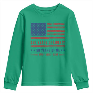 Patriotic 90th Birthday USA 250th Anniversary Youth Sweatshirt 250 Years of Liberty 1936 90 Year Old Gift