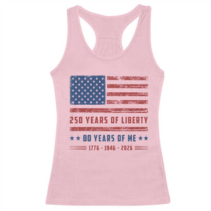 Patriotic 80th Birthday USA 250th Anniversary Racerback Tank Top 250 Years of Liberty 1946 80 Year Old Gift