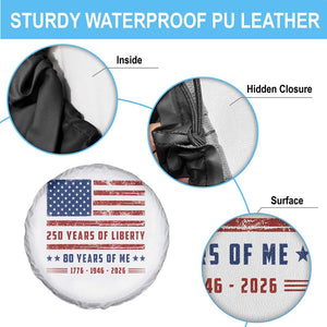 Patriotic 80th Birthday USA 250th Anniversary Spare Tire Cover 250 Years of Liberty 1946 80 Year Old Gift