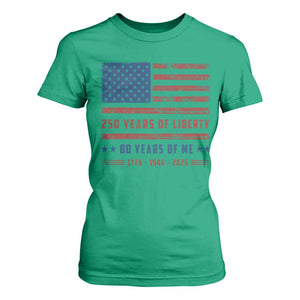 Patriotic 80th Birthday USA 250th Anniversary T Shirt For Women 250 Years of Liberty 1946 80 Year Old Gift