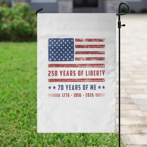 Patriotic 70th Birthday USA 250th Anniversary Garden Flag 250 Years of Liberty 1956 70 Year Old Gift