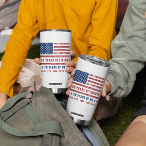 Patriotic 70th Birthday USA 250th Anniversary Tumbler Cup 250 Years of Liberty 1956 70 Year Old Gift