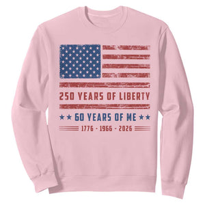 Patriotic 60th Birthday USA 250th Anniversary Sweatshirt 250 Years of Liberty 1966 60 Year Old Gift