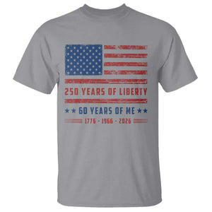 Patriotic 60th Birthday USA 250th Anniversary T Shirt 250 Years of Liberty 1966 60 Year Old Gift