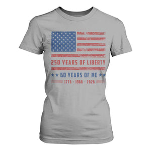 Patriotic 60th Birthday USA 250th Anniversary T Shirt For Women 250 Years of Liberty 1966 60 Year Old Gift