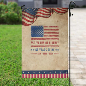 60th Birthday USA 250th Anniversary Patriotic Garden Flag 250 Years of Liberty 1966 60 Year Old Gift