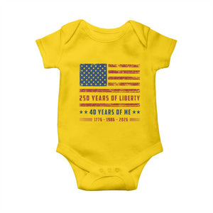 Patriotic 40th Birthday USA 250th Anniversary Baby Onesie 250 Years of Liberty 1986 40 Year Old Gift