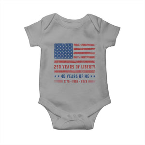 Patriotic 40th Birthday USA 250th Anniversary Baby Onesie 250 Years of Liberty 1986 40 Year Old Gift