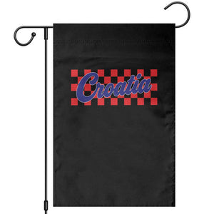 Croatia Garden Flag Checkered Retro Hrvatska Zagreb Croatian