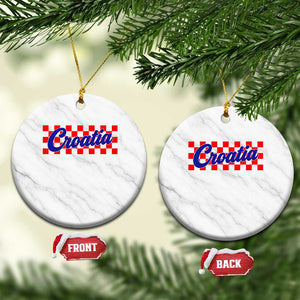 Croatia Ceramic Ornament Checkered Retro Hrvatska Zagreb Croatian